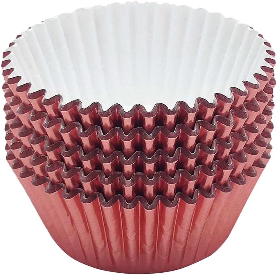 Standard Rose Gold Foil Cupcake Liners Muffin Baking Cups for Party and More, 100-Count