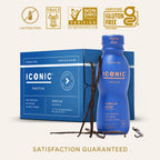 Iconic Protein Drinks, Vanilla Bean (12 Pack) - Sugar Free & Low Carb - 20g Grass Fed Protein - Lactose Free, Gluten Free, Non-GMO, Kosher - Keto Friendly Protein Shakes