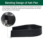 BBQ Ash Removal Pan Big Green Egg Accessories, Stainless Steel Ash Tool for BGE Primo and Other Charcoal Kamado Stove