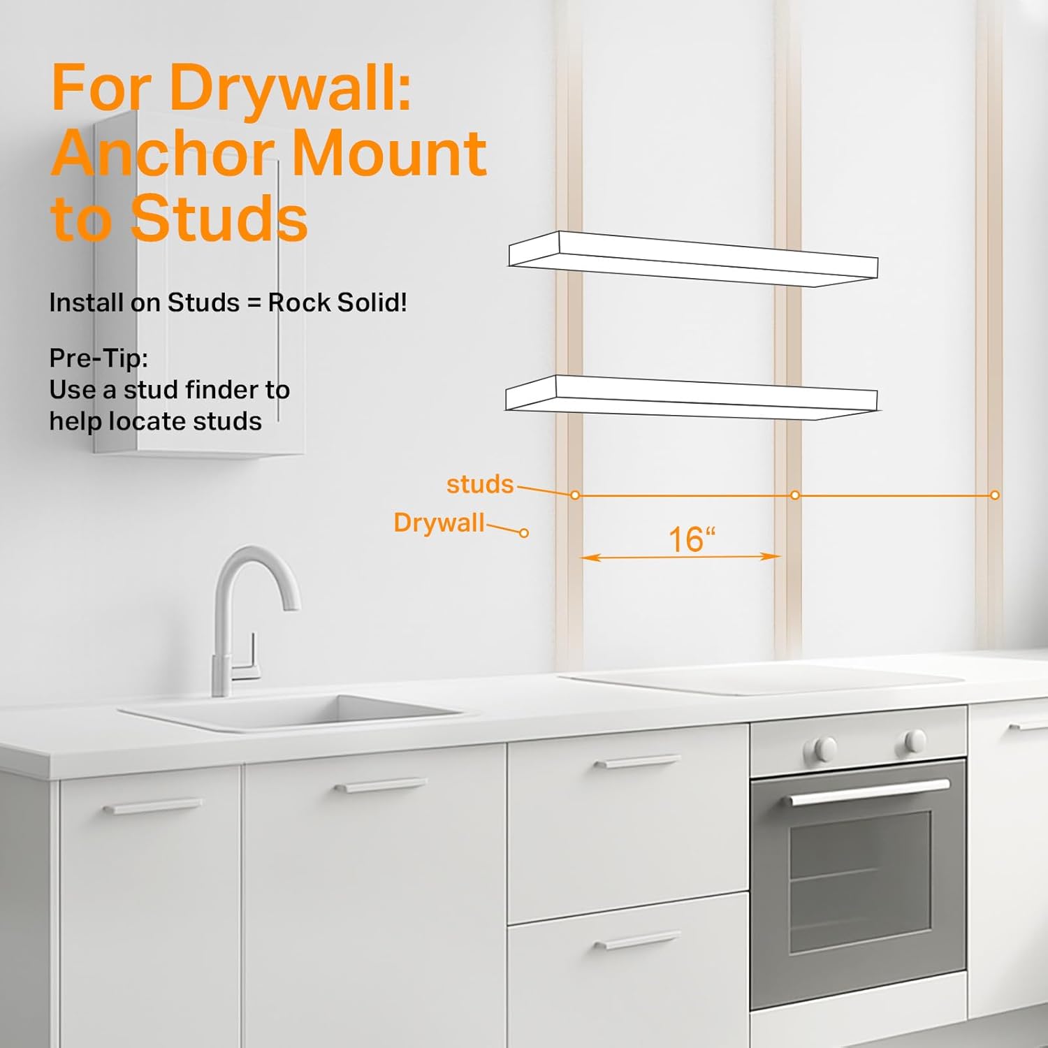 BAYKA Floating Shelves, 36" Wall Mounted Rustic Wood Shelves for Bathroom, Bedroom, Living Room, Kitchen, Office, Hanging Shelf for Books/Storage/Decor(Black,Set of 2)