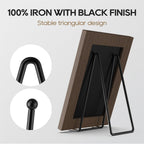 HONGYUTAI 3 Pack 8 Inch Plate Stands for Display Picture - Table Top Display, Decorative Metal Frame Holders for Book, Photo and Platter, Tabletop Art, Black