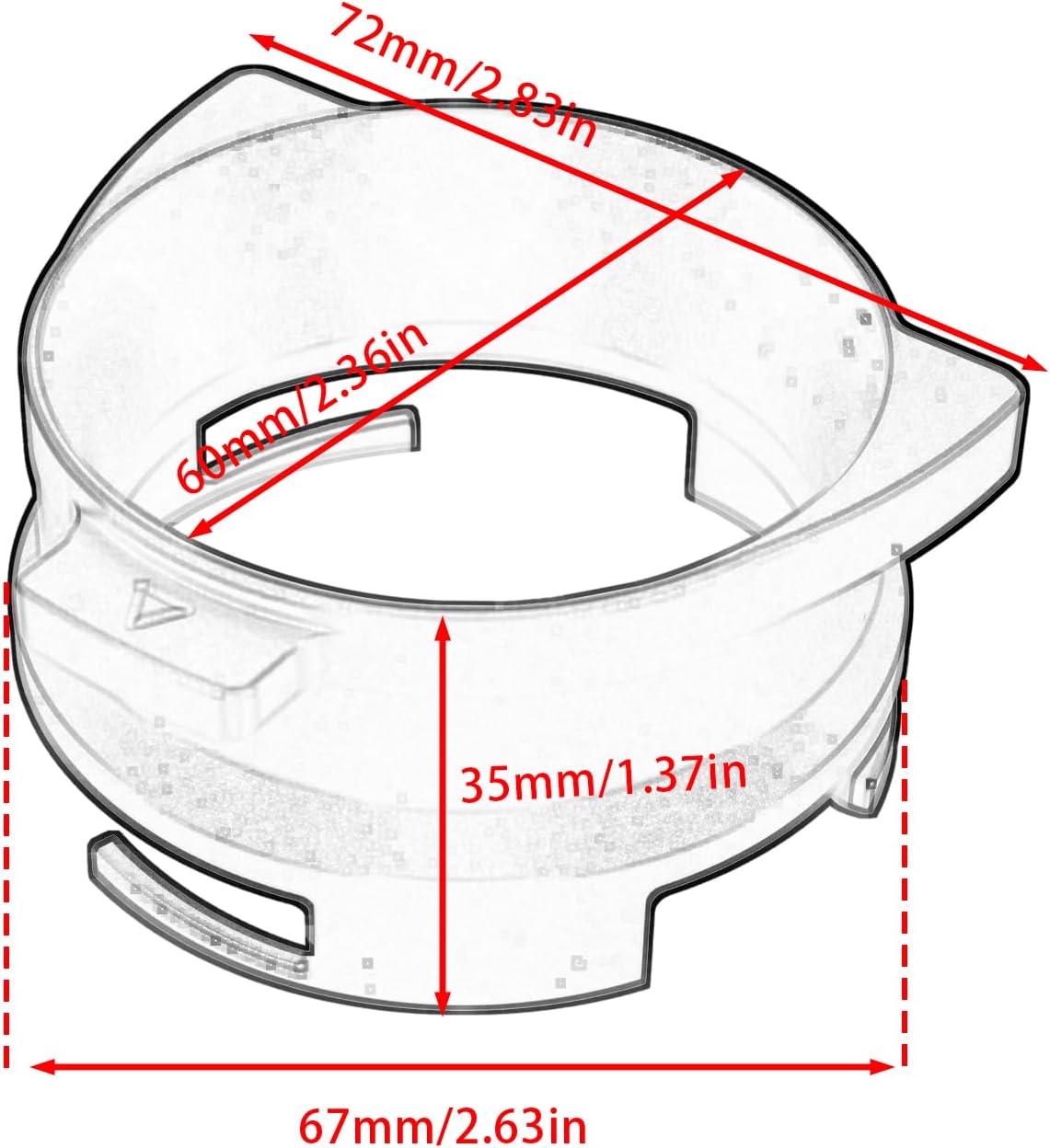 Espresso Dosing Funnel Compatible with Breville/Sage 54mm Portafilter, Aluminum Alloy, Black