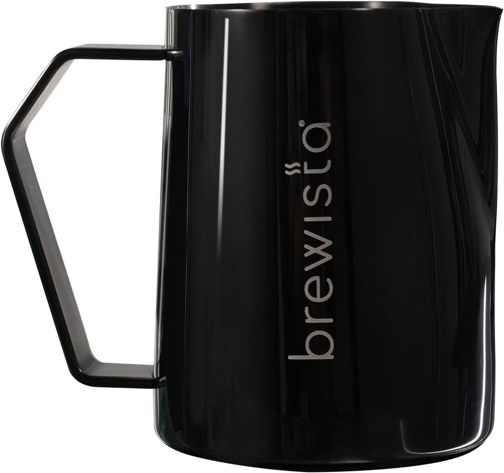 Brewista Precision Milk Frothing Pitcher, Steaming Jug, Coffee, Espresso Machine Accessories for Barista, Latte Art, Cappuccino, Stainless Steel Cup, 24 oz/720 ml, Matte Black