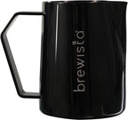 Brewista Precision Milk Frothing Pitcher, Steaming Jug, Coffee, Espresso Machine Accessories for Barista, Latte Art, Cappuccino, Stainless Steel Cup, 24 oz/720 ml, Matte Black