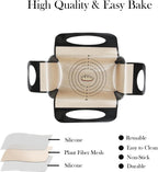 2Pcs Reusable Silicone Bread Loaf Pan Liner Food-Grade Silicone Bread Sling， Loaf Pan Lifters，Bread Mat-Non-stick Mat Easy Clean Sourdough Transfer Tool with 4 Handles Fits 9x5 Or 1.5lb Loaf Pans