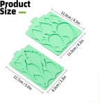 KALAIEN Silicone Leaf Molds - Chocolate & Fondant Molds for Clay Crafts, Air Dry, 3D Candy & Gumpaste Moulds (Set of 2)