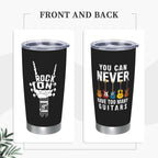 Guitar Gifts for Men Travel Coffee Mug Cups, Gift for Musicians, Gifts for Guitar Players Lovers, Guitarists 20 Oz Stainless Steel Tumbler