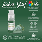 Bakell - Christmas Green Tinker Dust (4g, 1x Mini Spray Pump) Edible Glitter for Food, Desserts, and Beverages!