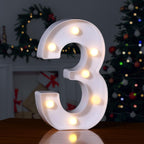 Foaky Decorative Led Marquee Light Up Number, Marquee Light Up Number Sign for Night Light Wedding Birthday Party Christmas Home Bar Decoration Number(3)