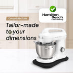 Ibyx Elegant Sliding Tray - Compatible with 4 Qt Hamilton Beach Stand Mixers and Other Heavy Appliances (Black)