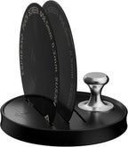 MHW-3BOMBER 58mm Espresso Puck Screen - 0.2mm Ultra Thin Espresso Puck - Metal Reusable Coffee Filter for Portafilter Basket 58mm - Puck Screen with Stand FG7053B-OS