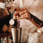 Skull Shape Swizzle Sticks, Reusable Stainless Steel Coffee Beverage Stirrers Cocktail, 5-Pack Drink Stir Sticks for Bar Party Home Office (Rose Gold)