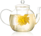 1530 ml/52 oz Large Glass Teapot with Removable Infuser, Clear Tea Kettle Stovetop Safe for Loose Leaf and Blooming Tea, Tea Lover's Choice
