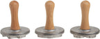 Nordic Ware 01233 Holiday Cast Cookie Stamps, 3-inch rounds, Silver