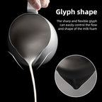 Bincoo Milk Frothing Pitcher,Espresso Milk Frothing Pitcher Stainless Steel 20oz/600ML Coffee Milk Frother Cup with Measurement Lines,Ergonomic Handle for Latte Art & Cappuccino