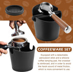 5-Inch Coffee Knock Box for Espresso Grounds Disposal with Extended Knocking Rod & Shock-Absorbent Non-Slip Base - Perfect for Home, Office, and Coffee Enthusiasts