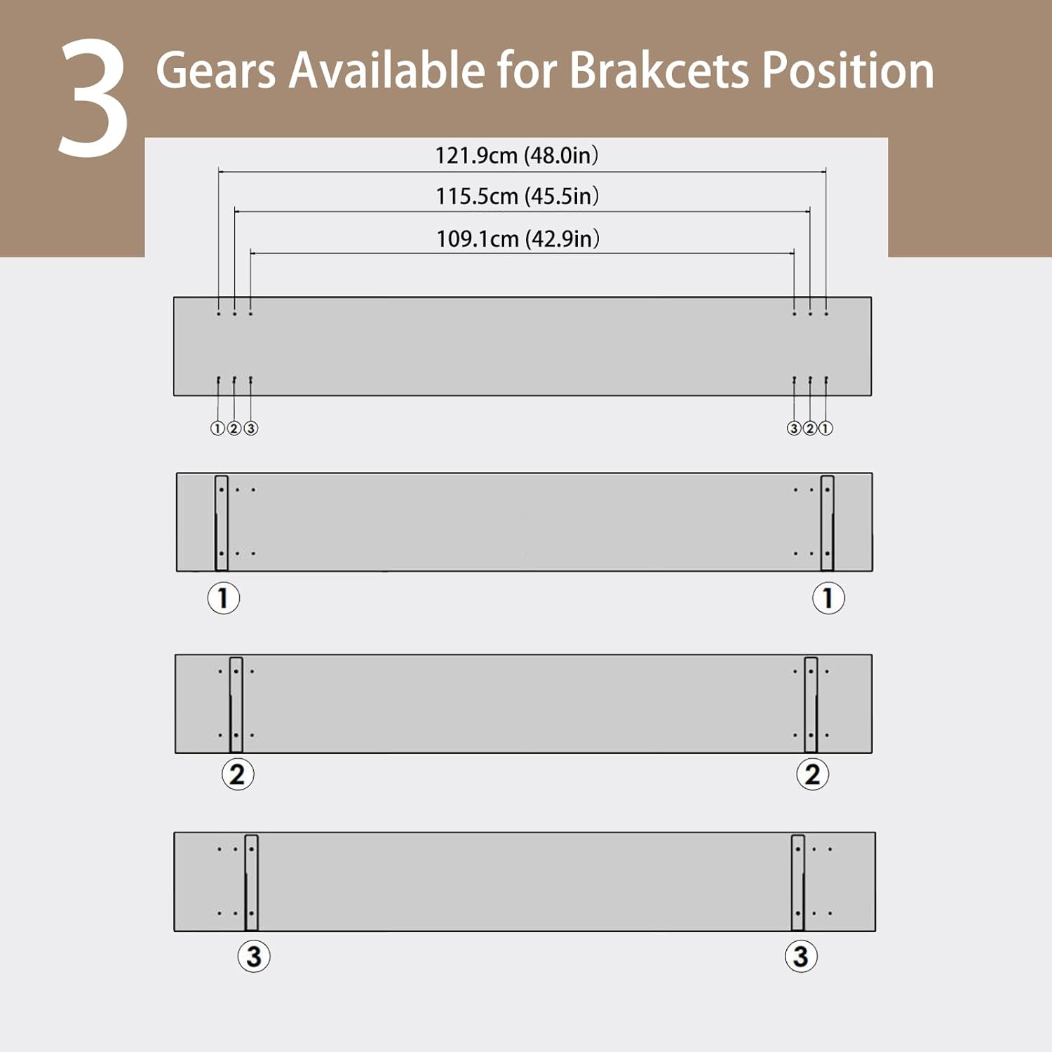 DINZI LVJ Long Wall Shelves, 55.1Inch Wall Mounted Shelves Set of 2, Extra Large Floating Storage Ledges with Sturdy Metal Brackets for Living Room, Bathroom, Bedroom, Kitchen, Rustic Brown