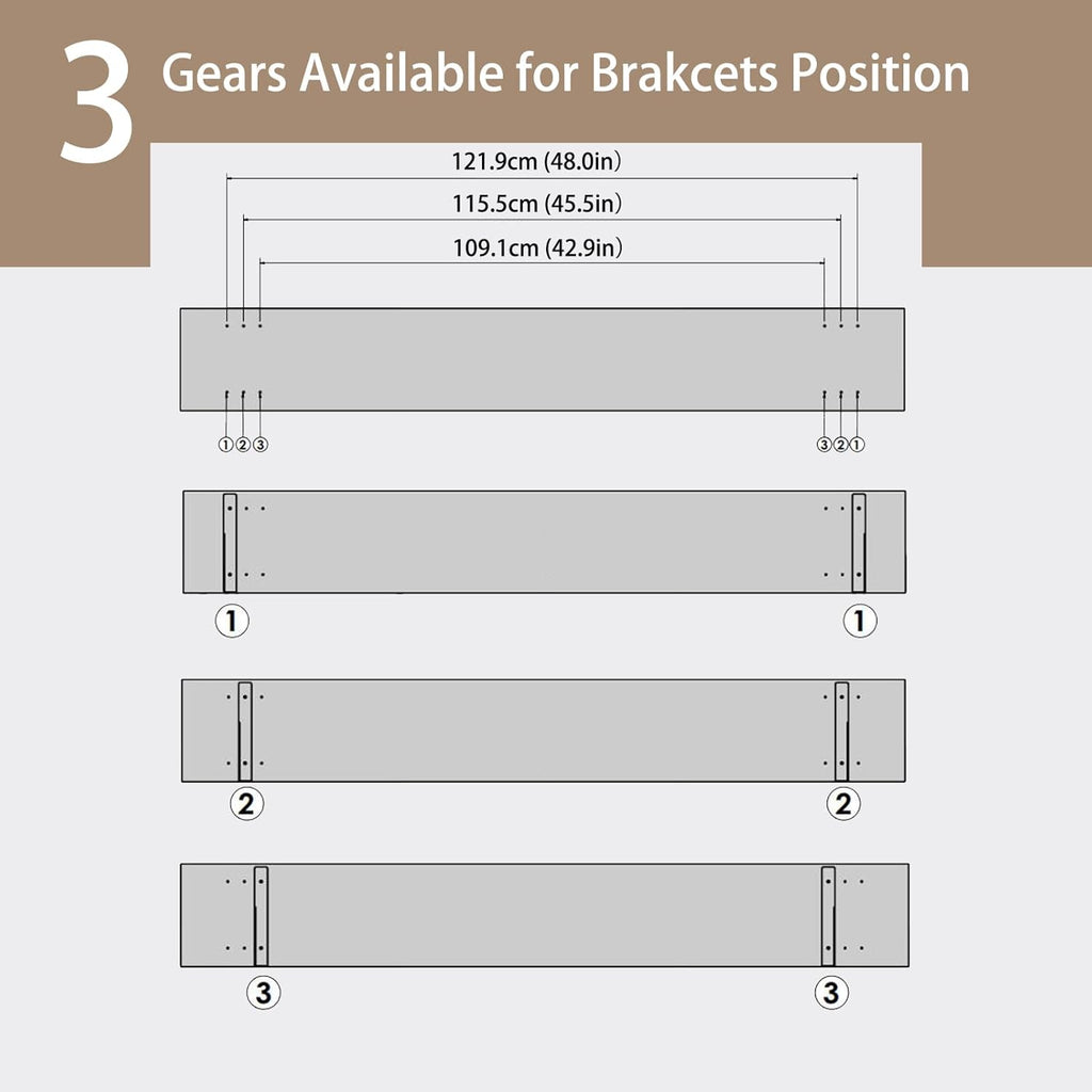 DINZI LVJ Long Wall Shelves, 55.1Inch Wall Mounted Shelves Set of 2, Extra Large Floating Storage Ledges with Sturdy Metal Brackets for Living Room, Bathroom, Bedroom, Kitchen, White