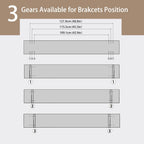 DINZI LVJ Long Wall Shelves, 55.1Inch Wall Mounted Shelves Set of 2, Extra Large Floating Storage Ledges with Sturdy Metal Brackets for Living Room, Bathroom, Bedroom, Kitchen, White