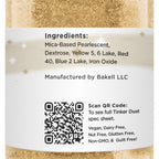 BAKELL Gold Edible Glitter, 50 Grams | TINKER DUST Edible Glitter | KOSHER Certified | 100% Edible Glitter | Cakes, Cupcakes, Cake Pops, Drinks, Dessert Vegan Glitter & Dusts (50g, Gold)