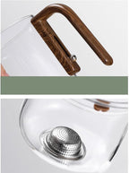 Tea Pot, New Magic Tea Pot with Strainer, Water Separation Glass Teapot with Infuser (600ml 20.3oz)