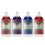 Hawaiian Shaved Ice Syrup Gallon 4-pack, Cherry, Grape, Blue Raspberry & Tiger’s Blood, for Slushies, Italian Soda, Seltzers, Popsicles, & More, No Refrigeration Needed, Allergy-friendly