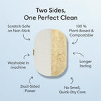 Vove. | Earth-Friendly Kitchen Sponges | 100% Natural | 12 Pack | Long-Lasting | Versatile Cleaning | Plastic Free | Washing up Sponge | Cellulose | Non-Scratch Scrubber | Compostable