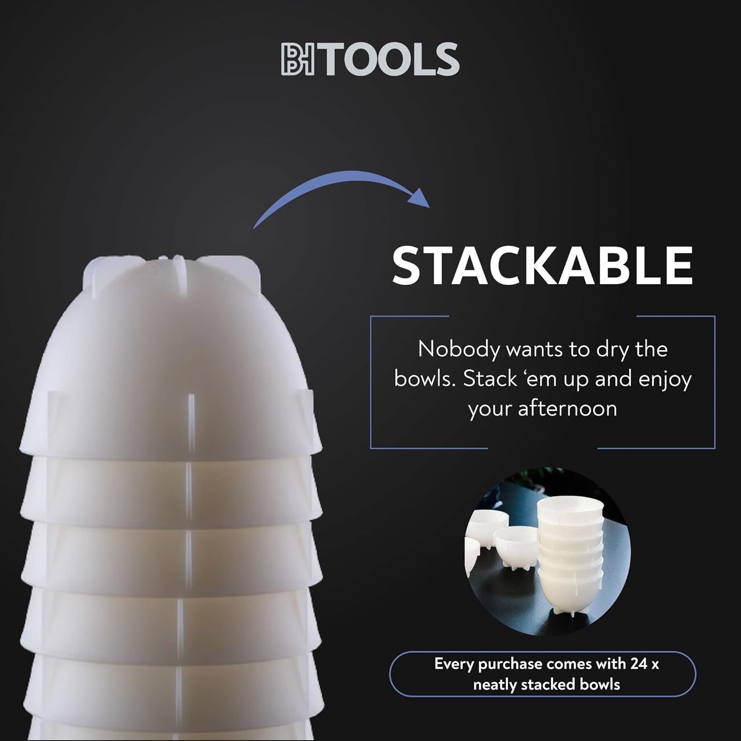 White Coffee Cupping Bowls 200ml - Stackable Heat-Preserving Cups - Premium Material Ideal for Coffee Tasting, High-Density Polyethylene for Zero Taste Interference - Set of 24