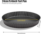 9 Inch Fluted Tart Pan Fruit Pie Pans With Removable Base Nonstick Coating Tarts Molds for Baking Supply For Pizza Tartlet Cake Quiche