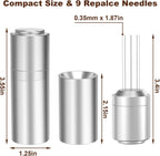WDT Espresso Distribution Tools Espresso Stirrer Tool WDT Coffee Distributor for Barista Espresso Machine Accessories 9*0.35mm Espresso Grounds Stirrer with Extra 9 Replaceable Needles,Silver