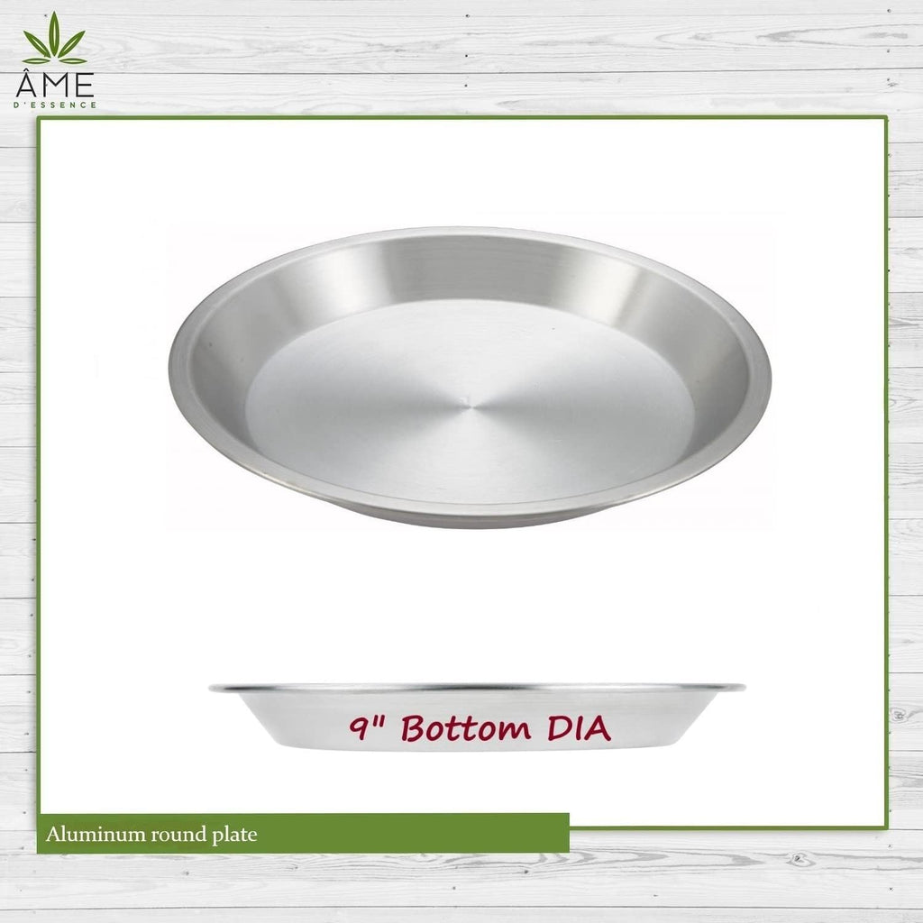 AME D'ESSENCE (1PC-9") Aluminum Pie Pan Commercial Grade Round Pie Plate Size 9" x 1mm Thick