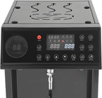 8L/2.11gal Commercial Steam Milk Frother, 3000W 5-Gear Fast Heating Milk Steamer Machine Electric Steam Milk Frothing Machine Espresso Coffee Milk Foam Machine for Bar Cafe