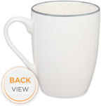 Christian Art Gifts Microwave & Dishwasher Safe Inspirational Scripture Mug for Women: Cup Overflows with Blessings Encouraging Bible Verse Psalm Novelty Drinkware, White & Leafy Purple Floral, 12 oz.