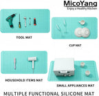 Silicone Dish Drying Mat for Multiple Usage,Easy clean,Eco-friendly,Heat-resistant Silicone Mat for Kitchen Counter or Sink,Refrigerator or Drawer Liner Mint 5XL 36inches x 18inches