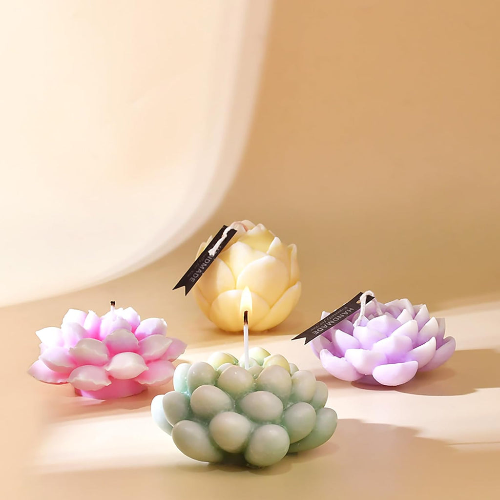 3D Succulent Flower Mold - Peony & Resin Casting Molds for Candle Making & Jewelry Craft