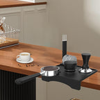 Espresso Tamping Pad, Silicone Espresso Tamper Mat Small Coffee Tamping for Home Kitchen Office Bar Shop Worktop Espresso Machine, Smooth Surface, Easy to Clean, Black 7.7 x 5.8 inch