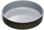 Caraway Non-Stick Ceramic 9” Circle Pan - Naturally Slick Ceramic Coating - Non-Toxic, PTFE & PFOA Free - Perfect for Birthday Cakes, Tartes, & More - Black