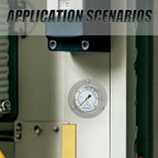 MEANLIN MEASURE 0~30Psi Liquid Filled Pressure Gauge Front Flange Panel Mount, 1/4" NPT 2.5" FACE DIAL Stainless Steel Case with Phillips Screw and Nut, +/-3-2-3%