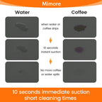 Mimore Coffee Mat - 18x24 Inch Grey Countertop Mat - Absorbent, Hides Stains, Rubber Backed - Dish Drying Mat Fits Under Coffee Maker or Espresso Machine (Compatible with Ninja Luxe Cafe)