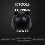 Black Coffee Cupping Bowls 200ml - Stackable Heat-Preserving Cups - Premium Material Ideal for Coffee Tasting, High-Density Polyethylene for Zero Taste Interference - Set of 12