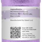 Pollipop Purple BAKELL Edible Glitter, 45 Grams | TINKER DUST Edible Glitter | KOSHER Certified | 100% Edible Glitter | Cakes, Cupcakes, Cake Pops, Drinks, Dessert Vegan Glitter & Dusts (45g Shaker, Pollipop Purple)