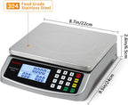 Food Scale 88lb/40kg Large Digital Kitchen Scale 0.05oz/1g with Price Computing Commercial Scale 304 Stainless Steel gram Scale for Baking Cooking Meat Restaurant ，USB or AA Battery(Included)