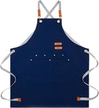 Lisianthus 2 Pack Adjustable Bib Aprons for Women with Pockets, Men's Kitchen Cooking Apron