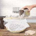 Ceramic Pie Weights Reusable 10mm Baking Beans Pie Crust Weights Natural Ceramic Stoneware with Wheat Straw Container