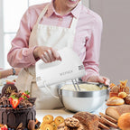 Hand Mixer Electric Mixing Bowls Set, 5 Speeds Handheld Mixer with 4 Nesting Stainless Steel Mixing Bowl, Measuring Cups Spoons 200W Kitchen Blender Whisk Beater Baking Supplies For Beginner