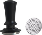 53mm Espresso Tamper, Premium Barista Coffee Tamper with Calibrated Spring, Stainless Steel Base, for Breville Series 54mm Portafilter Basket, Adjustable Depth, Espresso Manual Tamper (Black)