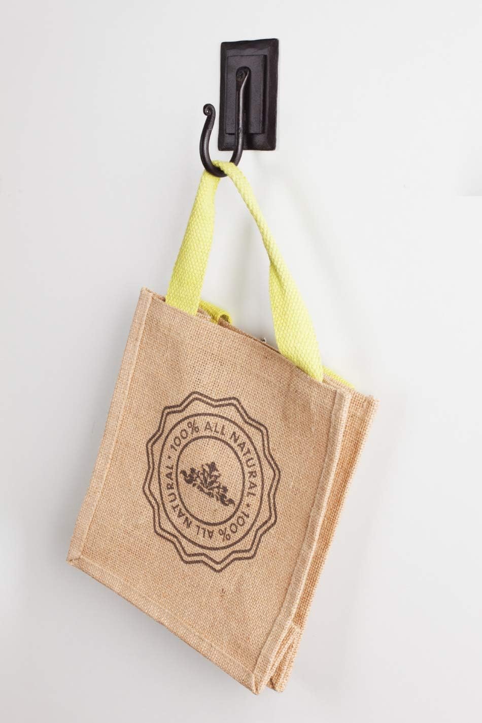 RTZEN Wall Mount Hook Set - Wrought Iron Decorative Rustic Metal Coat Hooks for Hanging - Handcrafted Classic Farmhouse Wall Mounted Black Hooks for Towel Robe or Hat Hanging - 3 Pack