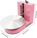 Automatic Cake Decorating Machine, Electronic Cream Coating Spreading Smooth Machine with Graduated Scraper 0-320RPM Rotating Speed,Cake Bread Spreader Machine for 4-16inch Cakes,Pink