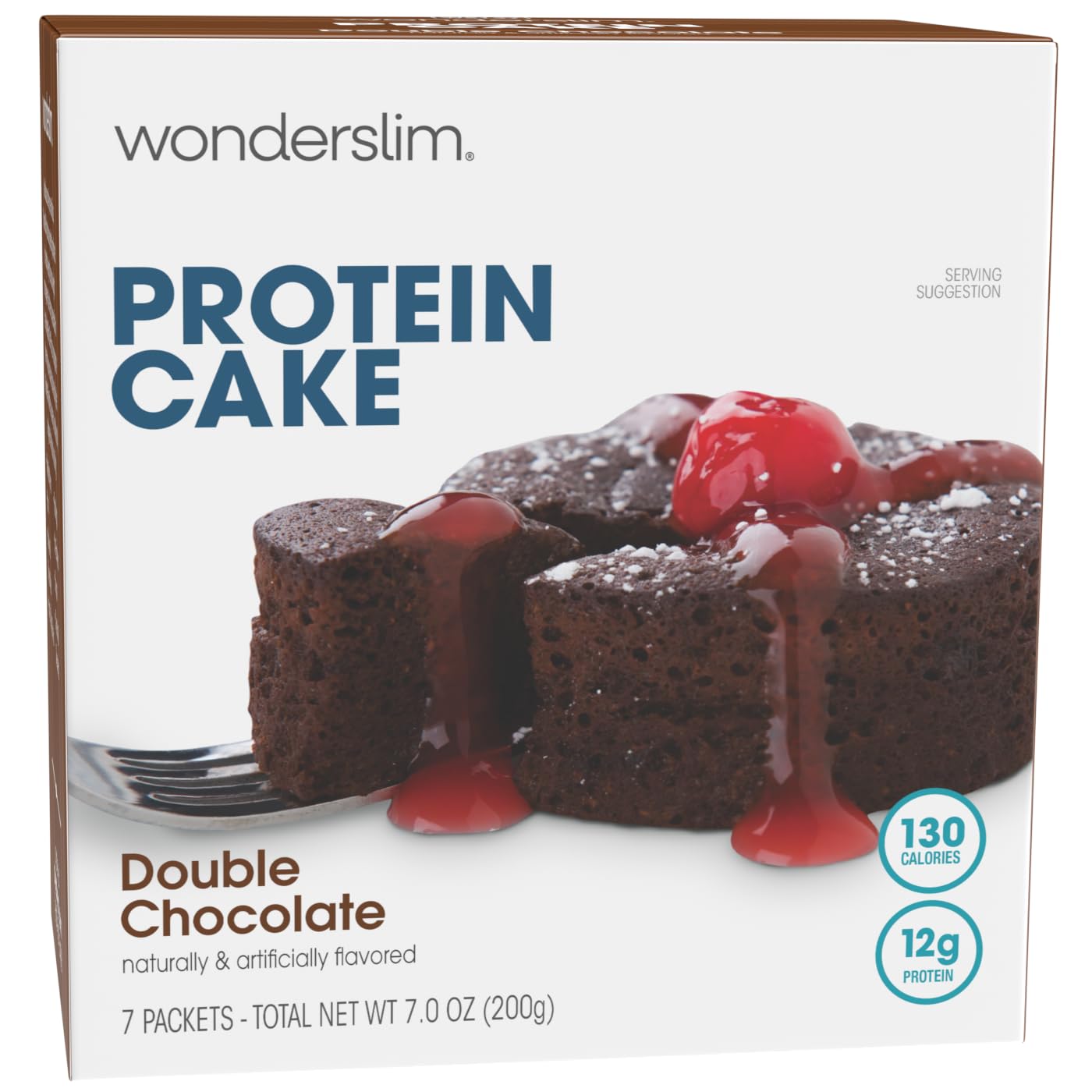 WonderSlim Protein Cake Mix, Double Chocolate, 12g Protein, Low Carb (7ct)