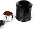 Coffee Portafilter Holder, Aluminum Alloy Coffee Tamper Stand Portafilter Stand Base for Coffee Machine (Matte Black)